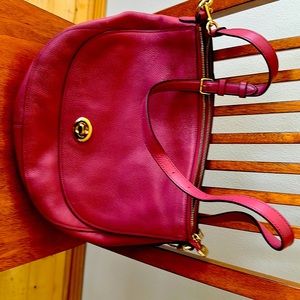 Coach pink leather purse- gently used